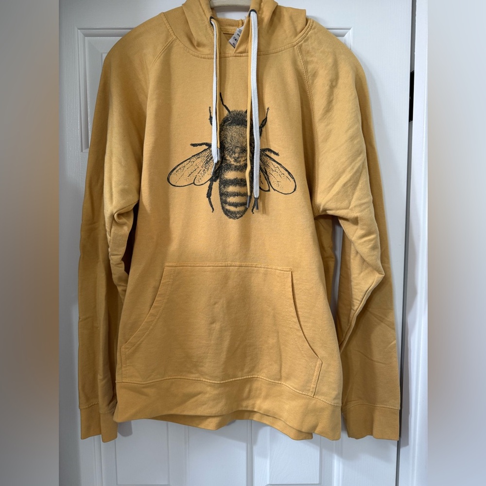 Mustard Honey Bee Graphic Hoodie